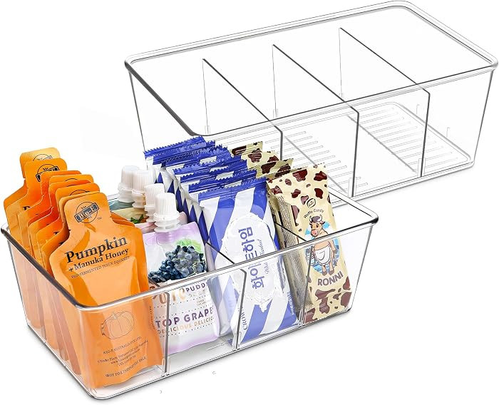 Batoto Pantry Organization and Storage Bins, Refrigerator Organizer Bins \u2013 Clear, Kitchen Or... | Amazon (US)