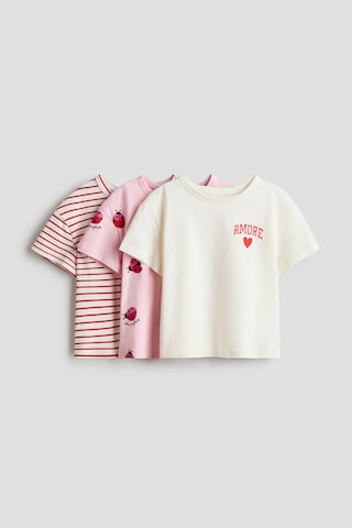 H & M - 3-Pack Printed T-Shirts - White | H&M (US + CA)