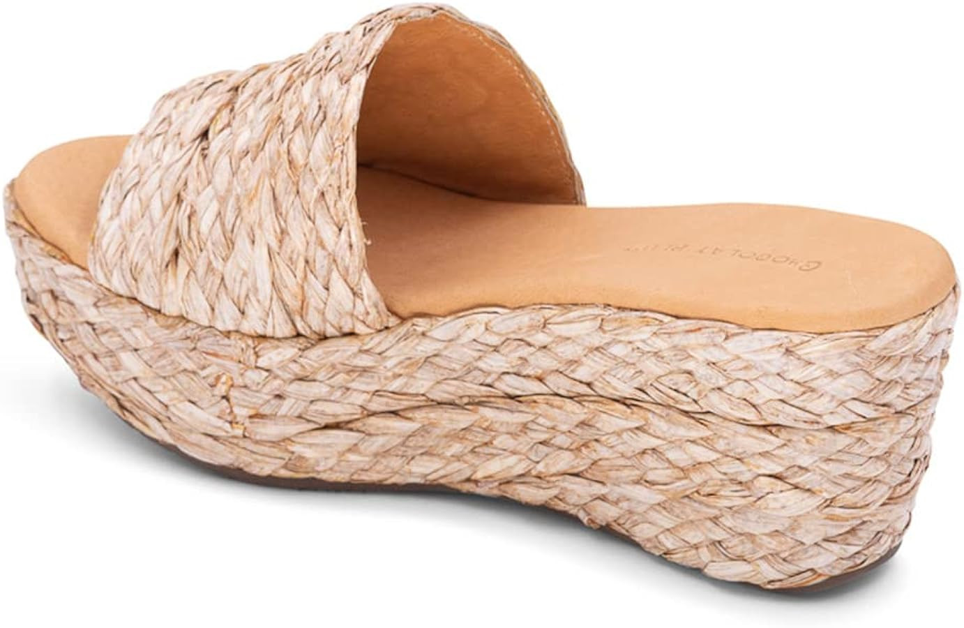 Chocolat Blu Yunis - Natural Raffia Wedge Slide Sandal | Amazon (US)