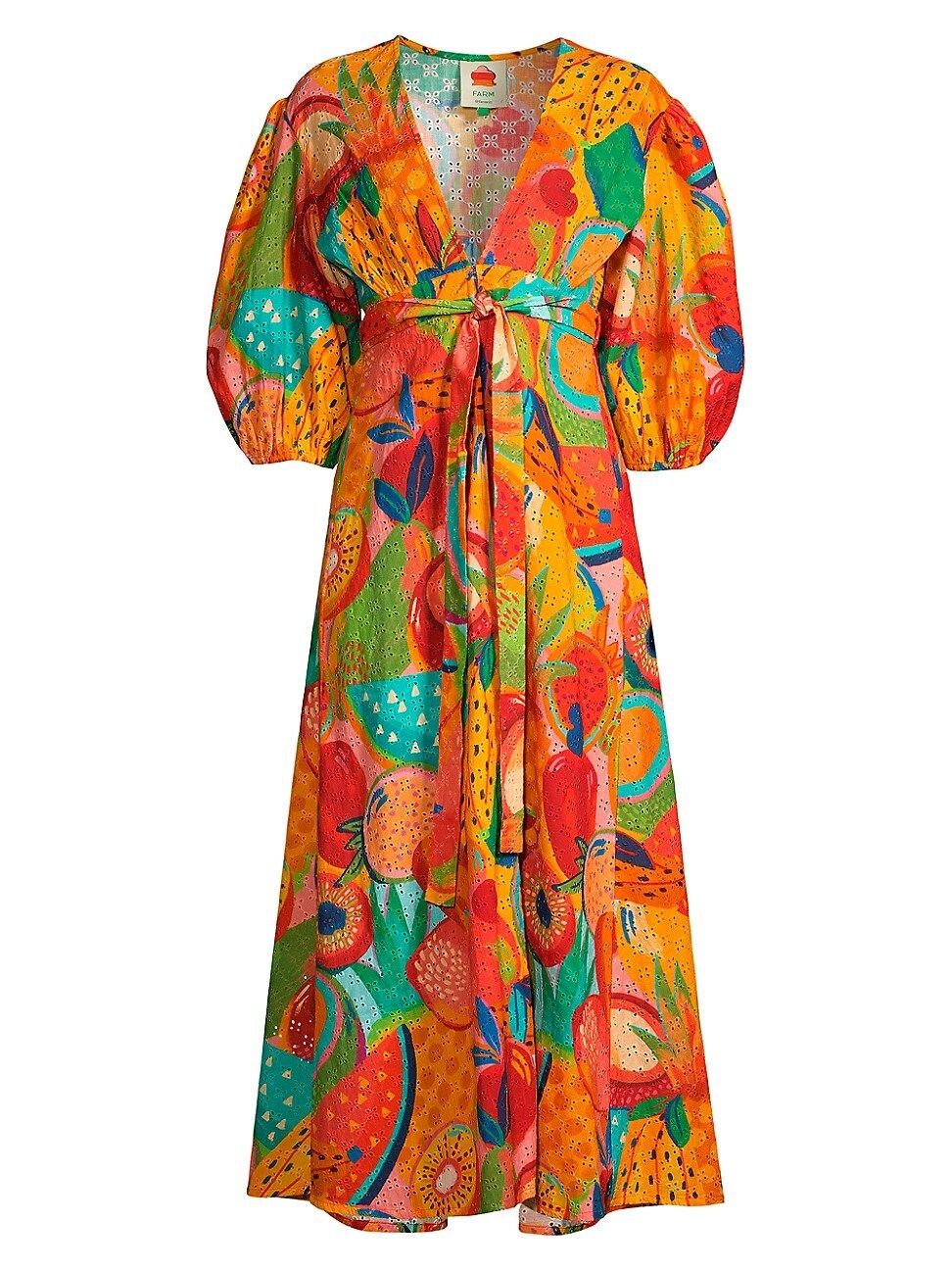 Summery Salad Puff-Sleeve Cover-Up | Saks Fifth Avenue