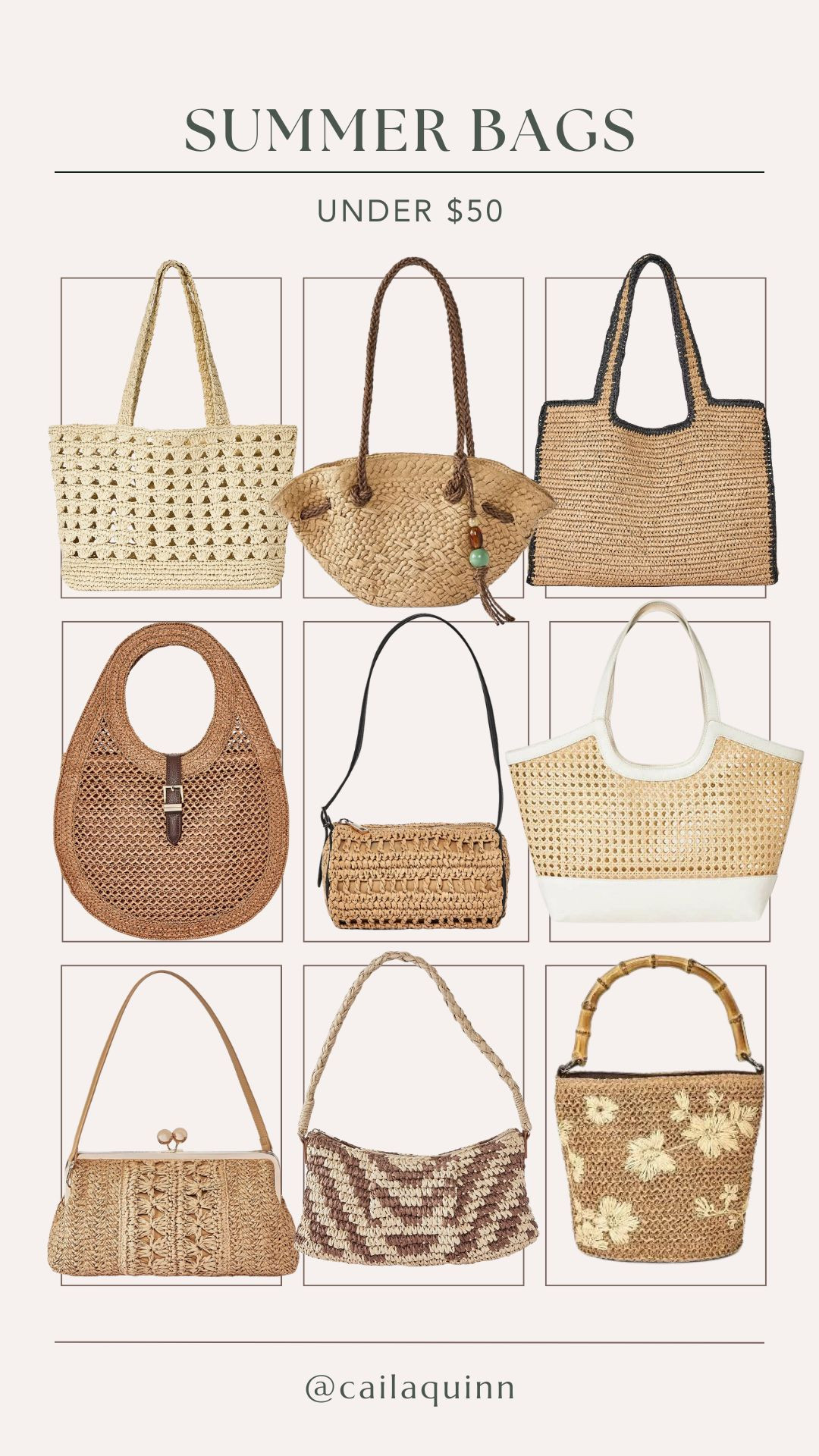Summer bags under $50 I'm loving 

 #LTKdayinmylife #LTKgrwm #LTKootd