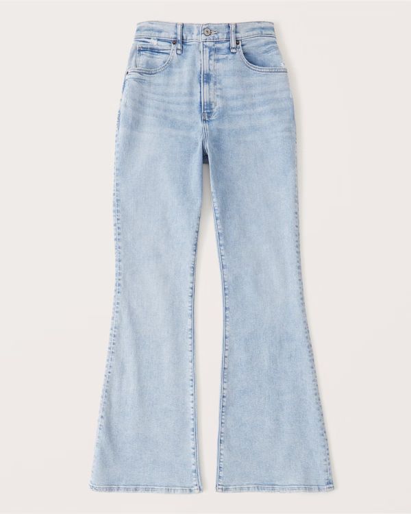 Women's Curve Love Ultra High Rise Flare Jeans | Women's Bottoms | Abercrombie.com | Abercrombie & Fitch (US)