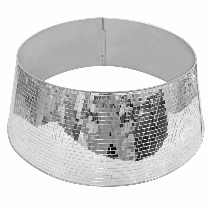 Silver Disco Ball Tree Collar, 26" | At Home