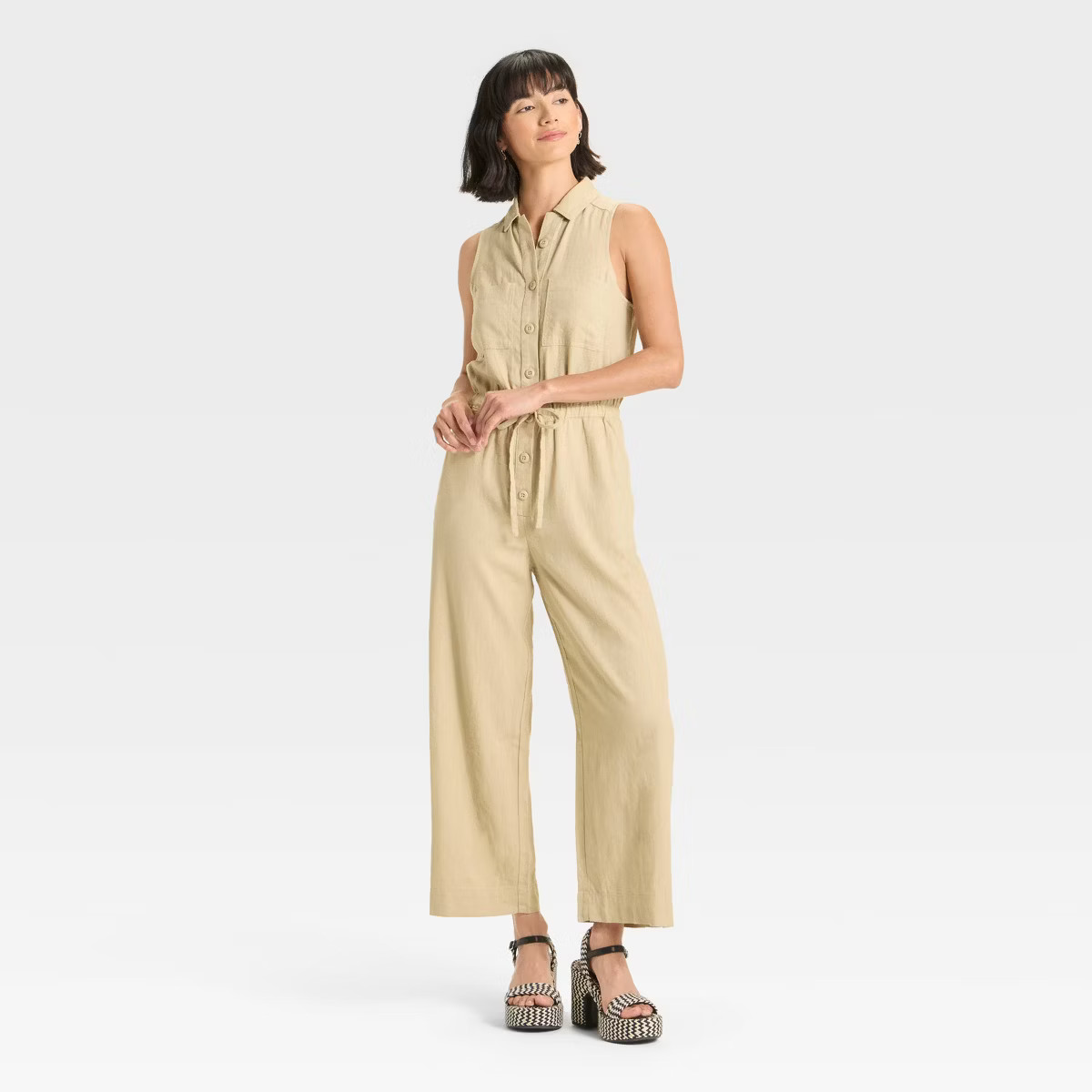 Women's Button-Front Jumpsuit - Universal Thread™ | Target