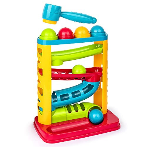 Durable Pound A Ball Toys for Toddler, Stacking, Learning, Active, Early Developmental Hammer Montessori Toys, Fun Gifts for Boy & Girl - STEM Educational Toy - Great Birthday Gift Ages 1 2 3 | Amazon (US)