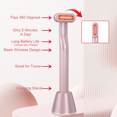 4 in 1 Face and Neck Rose Anti-Aging Red Light Therapy Micro-Current Massager 884539294020 | eBay | eBay US