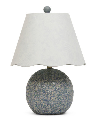 20In Hydrangea Ceramic Table Lamp With Scalloped Shade | TJ Maxx