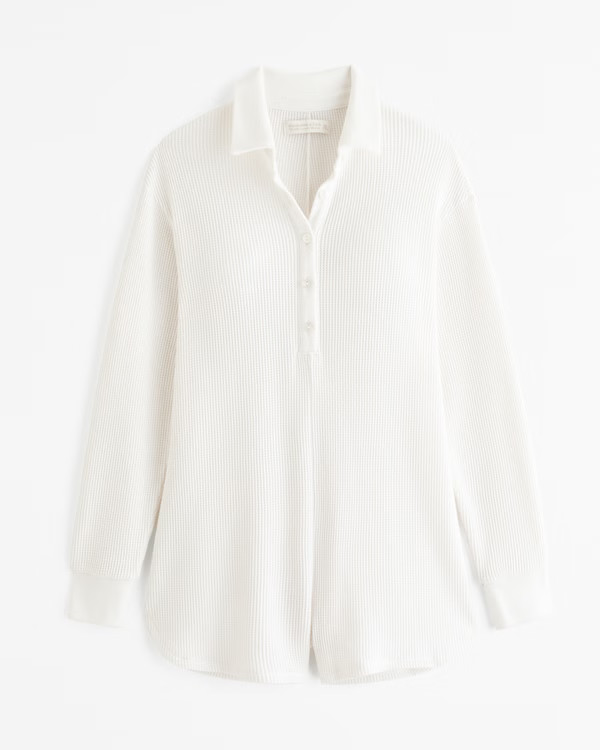 Long-Sleeve Henley Romper | Abercrombie & Fitch (US)