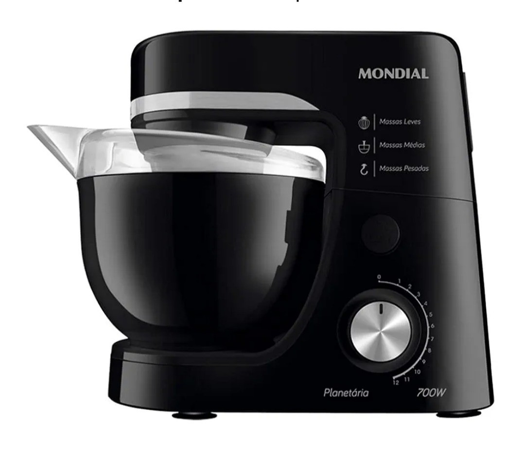 Batedeira Planetária, Mondial, Preto, 700W, 220V - BP-03-B

#LTKbrasil