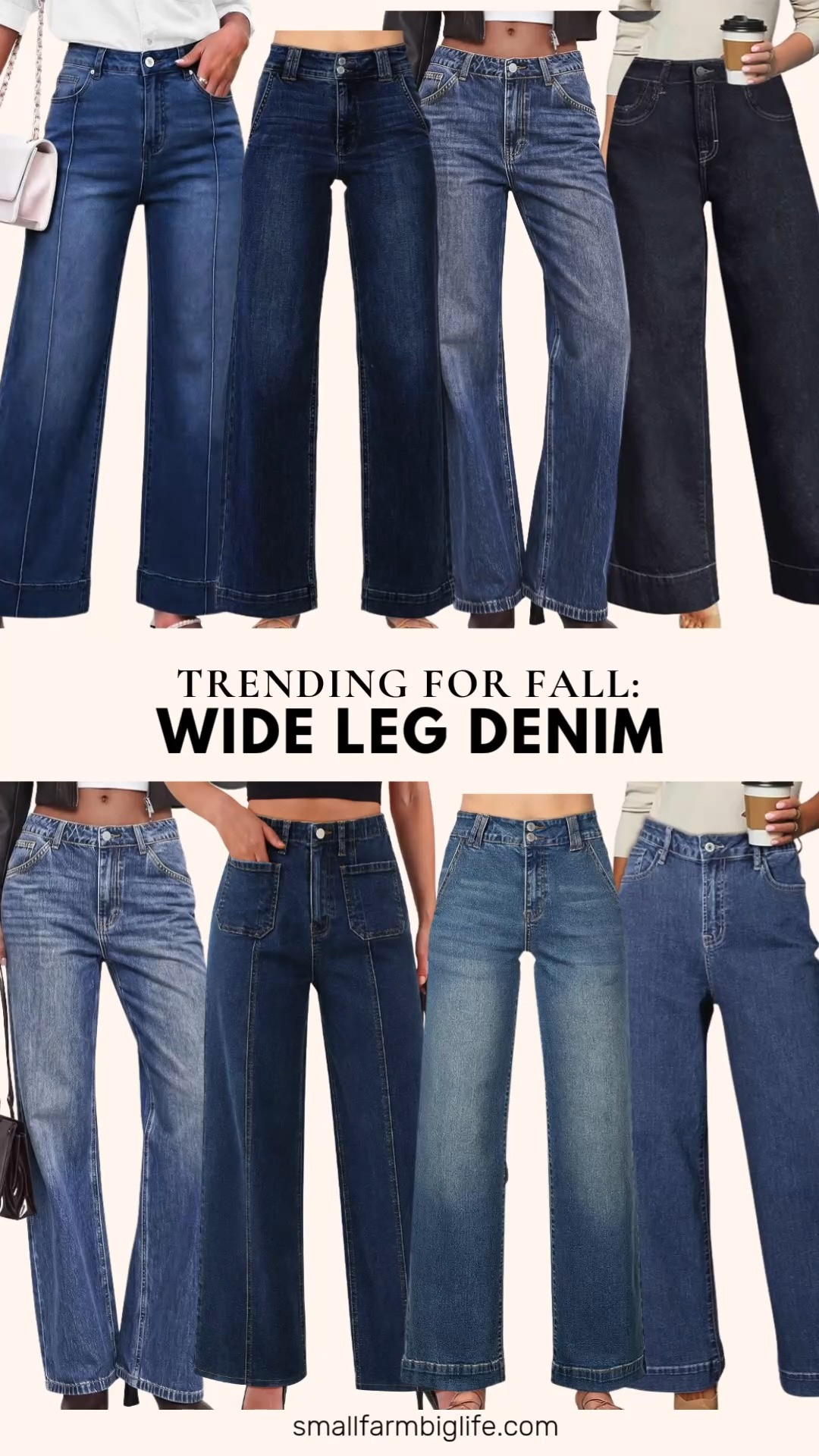 Wide leg denim is everywhere this fall and I have rounded up all my favorites for you.

The medium blue BTFBM High Waisted Wide Leg Jeans are such an easy everyday pair, trendy and stretchy with just enough structure to dress up or down. I also love this style in the dusk blue wash if you want something a little softer for fall. For a more tailored look, the Astylish High Waisted Wide Leg Straight Jeans come in both dusk blue and a dark blue wash, and the slanted pockets give them a nice, put together shape.

The medium blue Dokotoo Casual High Waisted Wide Leg Jeans are so comfortable for everyday wear, with a loose, stretchy fit that never feels restrictive. If you want a little extra hold, the dark blue Wide Leg Jeans with tummy control and a hip lift feature are worth trying.

For something with a bit more character, the medium blue BETTE BOUTIK Wide Leg Jeans have a fun Y2K inspired vibe with multiple pockets and a zip button closure. And the deep blue Youtalia Straight Leg Wide Leg Jeans round things out with a flattering seamed front and a high waisted fit.

All of these are perfect for building easy fall outfits, whether you are dressing them up with boots and a blazer or keeping it casual with a sweater and sneakers.

#wideleg #falloutfits #denim #fallfashion #jeans 

 #LTKgrwm #LTKootd #LTKOver40