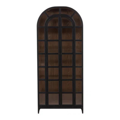 Furniture Classics Avora Black Oak Industrial Arched Bookcase | Wayfair North America