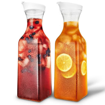 Stock Your Home 50-oz Square Plastic Juice Pitcher with Lids (Set of 2) | Target