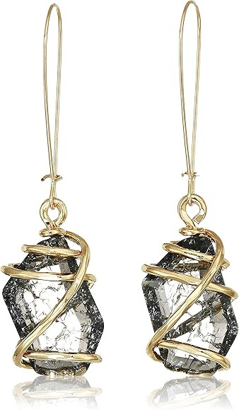 Robert Lee Morris Soho Caged Stone Dangle Earrings, Black, one size (RS04705-E04) | Amazon (US)