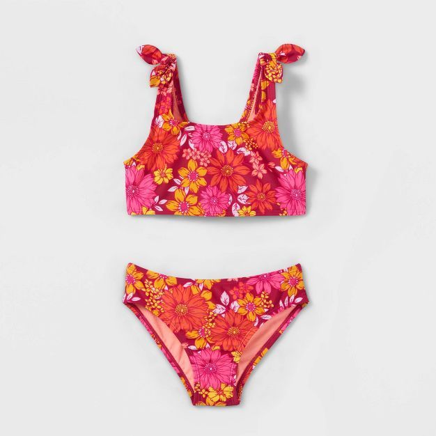 Girls' 'Floral Funk' Bikini Swimsuit - Cat & Jack™ | Target