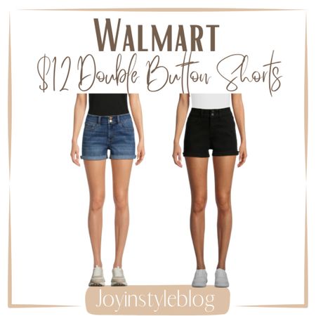 $12 Walmart No Boundaries Juniors and Juniors Plus Midrise Double Button Shorts, Sizes 1-25 / plus size / summer shorts / denim shorts 

#LTKTravel #LTKFindsUnder50 #LTKStyleTip