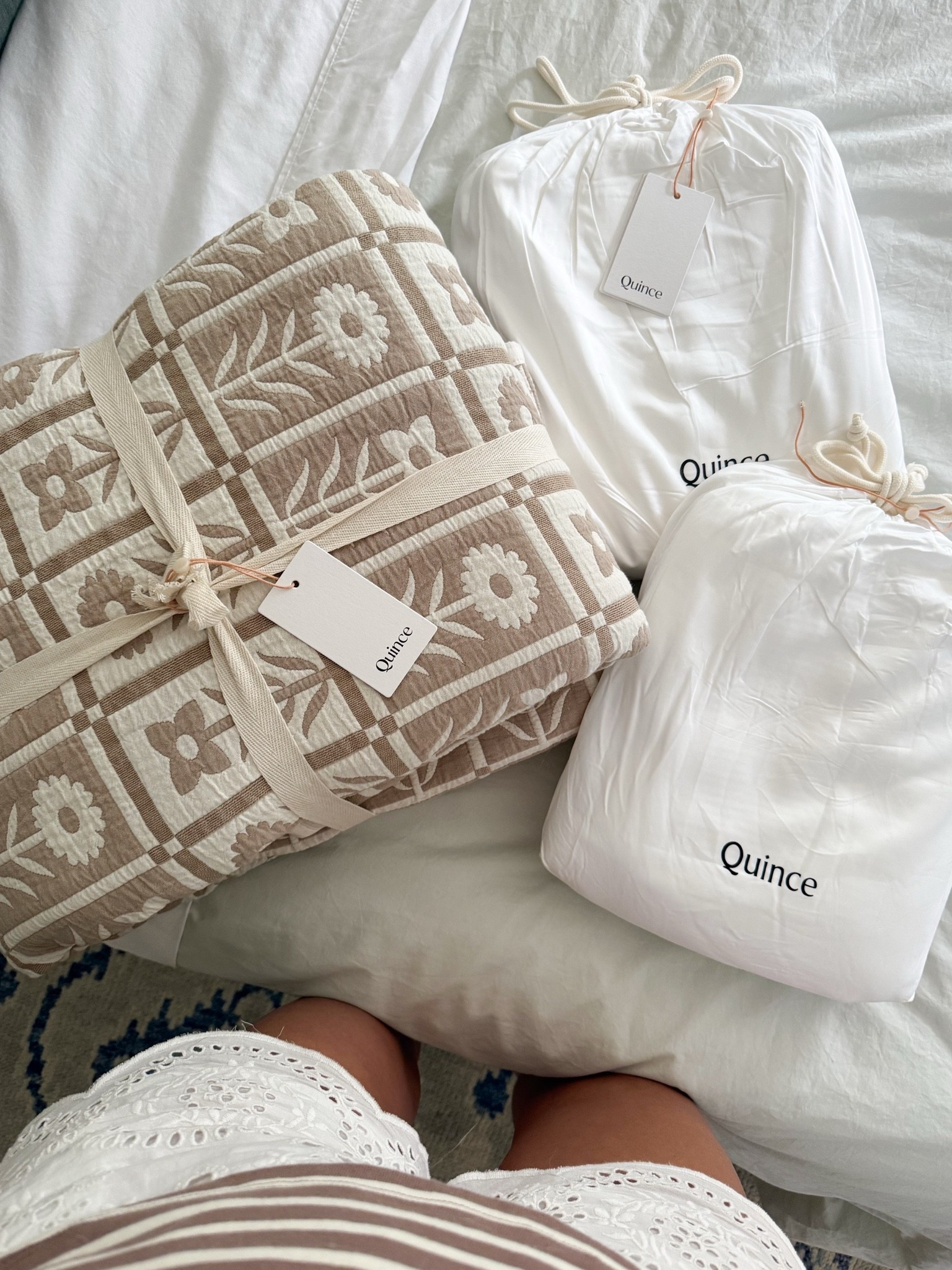 One of the things I always appreciate about Quince is that the experience starts before you even make the bed. 🤍 Everything arrives beautifully packaged, and the quality is clear from the moment you open it. From the soft linen bedding to the beautifully crafted quilt, every piece feels thoughtfully made and designed to last.

Quince bedding, Quince home, Quince linen bedding, bedroom refresh, luxury bedding, linen sheets, linen duvet cover, floral quilt, quilted bedding, neutral home decor, cozy bedroom, home essentials, bedroom styling, elevated home, Girl on the Hudson

#LTKHome #LTKselfcare #LTKmorningroutine
