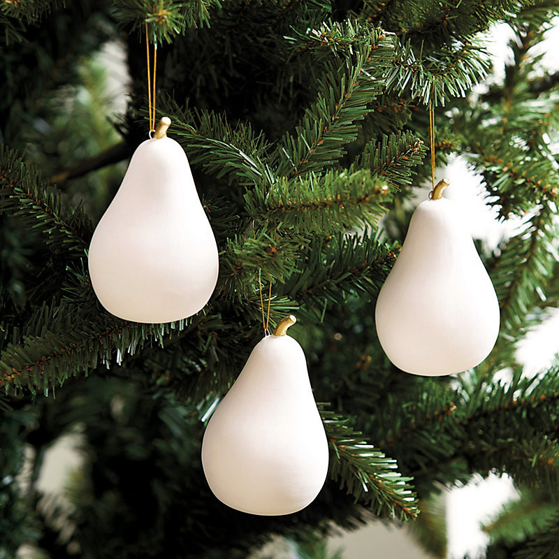 Gold Stem Pear Ornament - Ballard Designs | Ballard Designs, Inc.