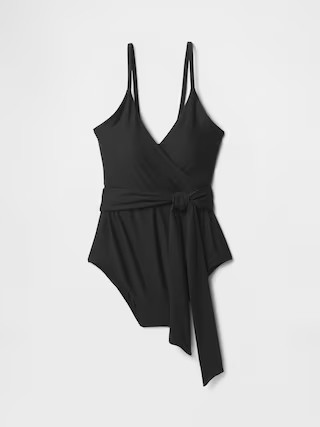 Tie-Knot Cutout Wrap One-Piece Swimsuit | Gap (US)