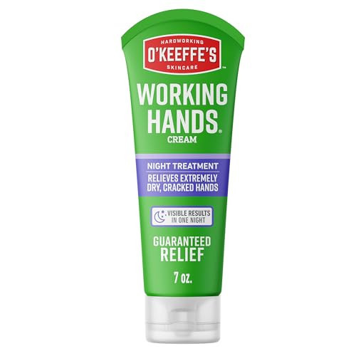 O'Keeffe's Working Hands Night Treatment Hand Cream for Extreme Dryness - 7 oz Tube (1 Pack) - Repairing Skincare for Cracked, Dry Hands | Amazon (US)