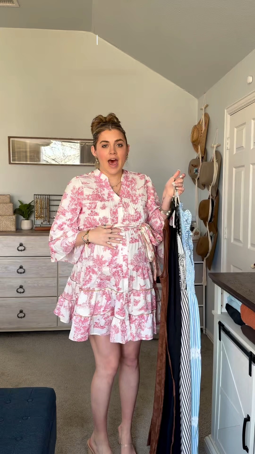 Cute spring dresses. Maternity fashion. Bump friendly. Ootd. Date night outfit. 

#LTKSpringSale #LTKootd #LTKBump