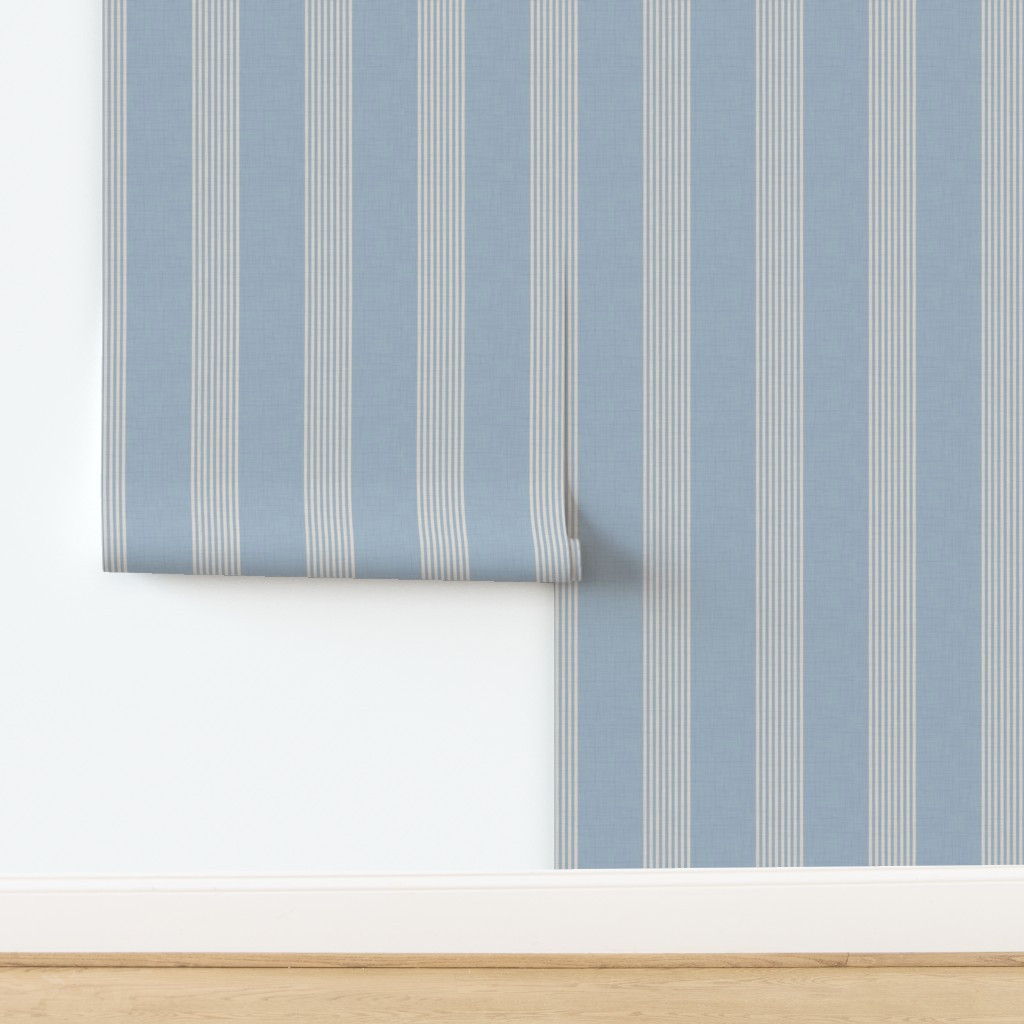 Seaside Stripes - Blue Gray (MEDIUM) Wallpaper | Spoonflower | Spoonflower