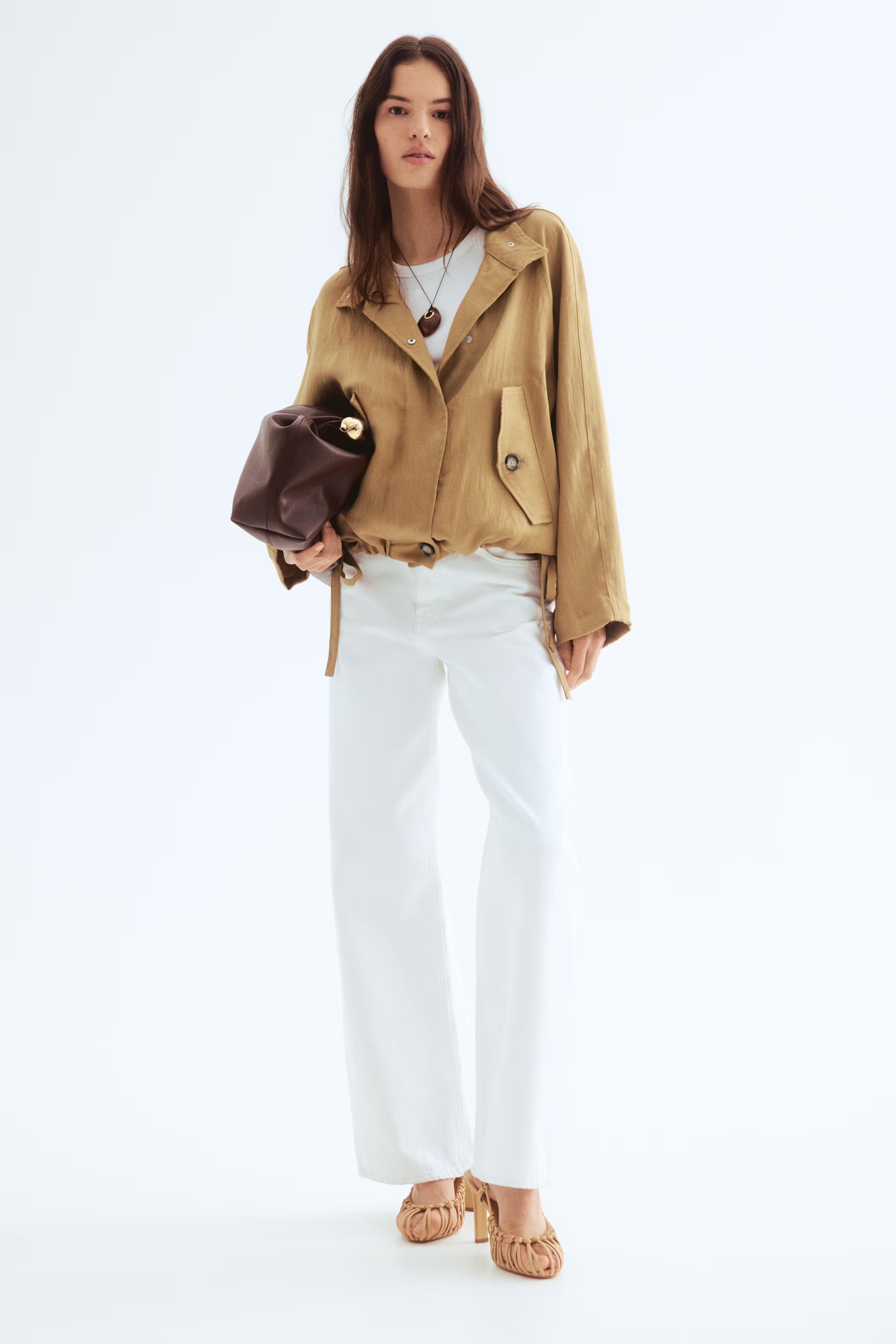 Twill Jacket - Beige - Ladies | H&M US | H&M (US + CA)