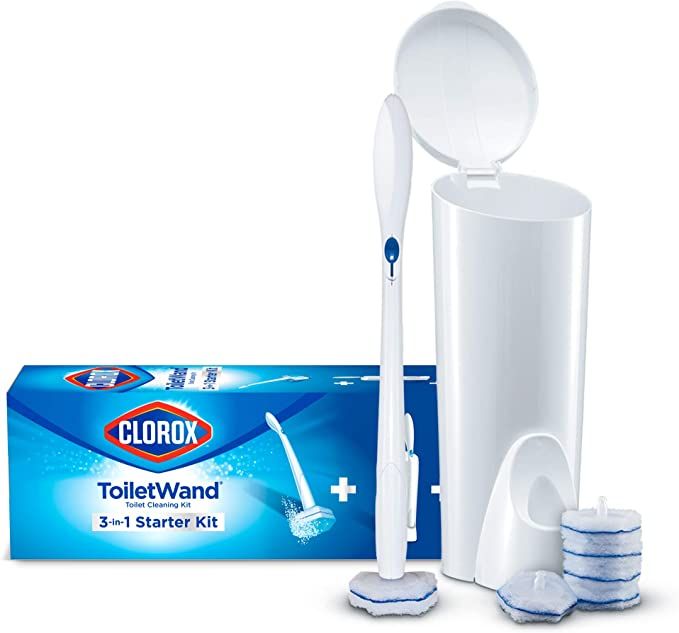 Clorox ToiletWand Disposable Toilet Cleaning System - ToiletWand, Storage Caddy and 6 Disinfecting T | Amazon (US)