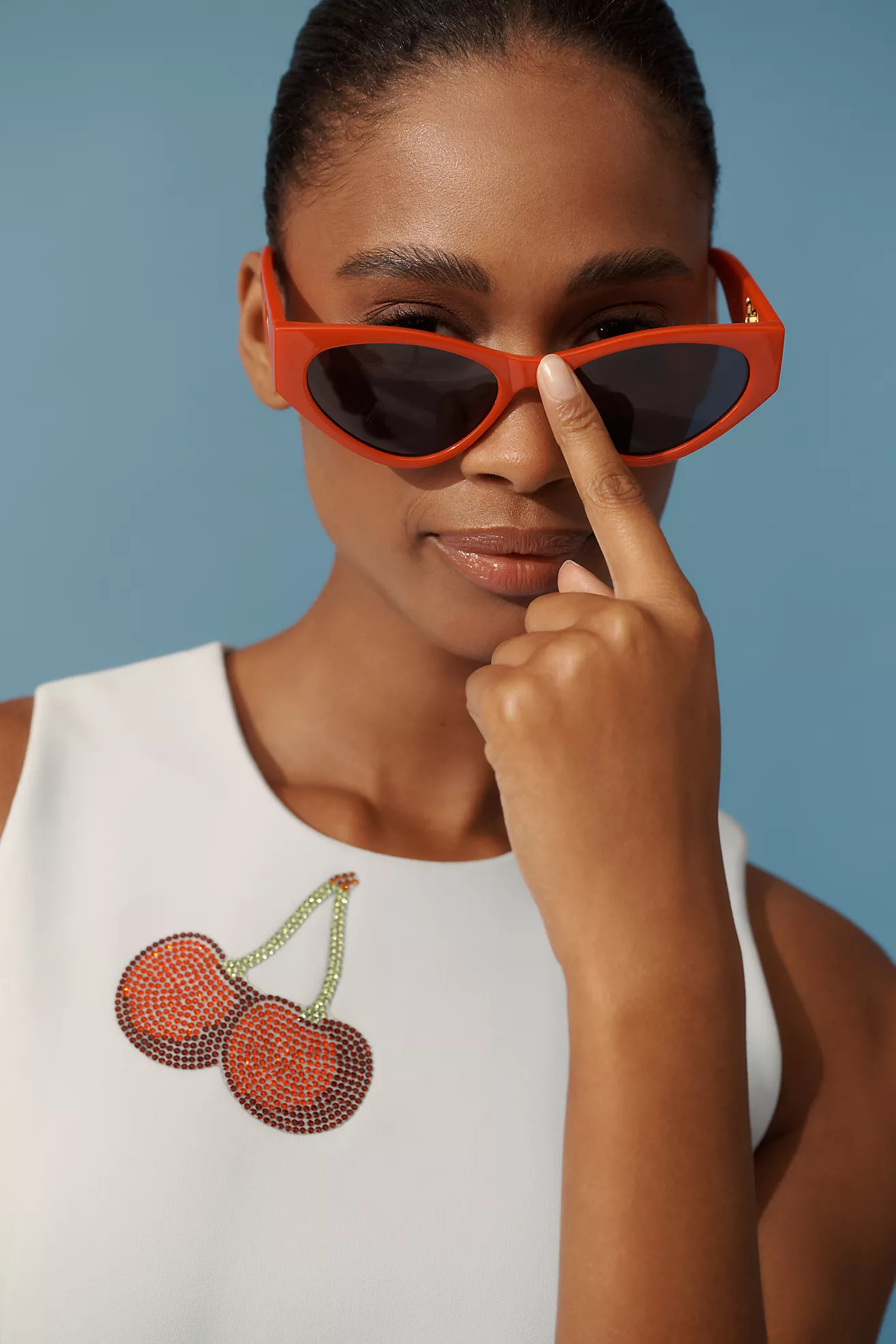 I-SEA Jenni Heart Cutout Cat-Eye Sunglasses | Anthropologie (US)