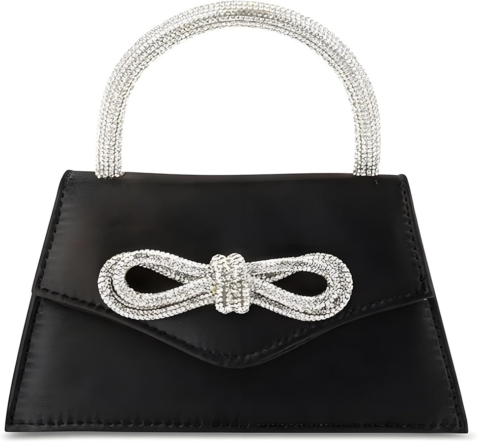 AFB Women's Rhinestone Bow Satin Handbags Evening Clutch Purses Shoulder Crossbody Bag for Party ... | Amazon (US)