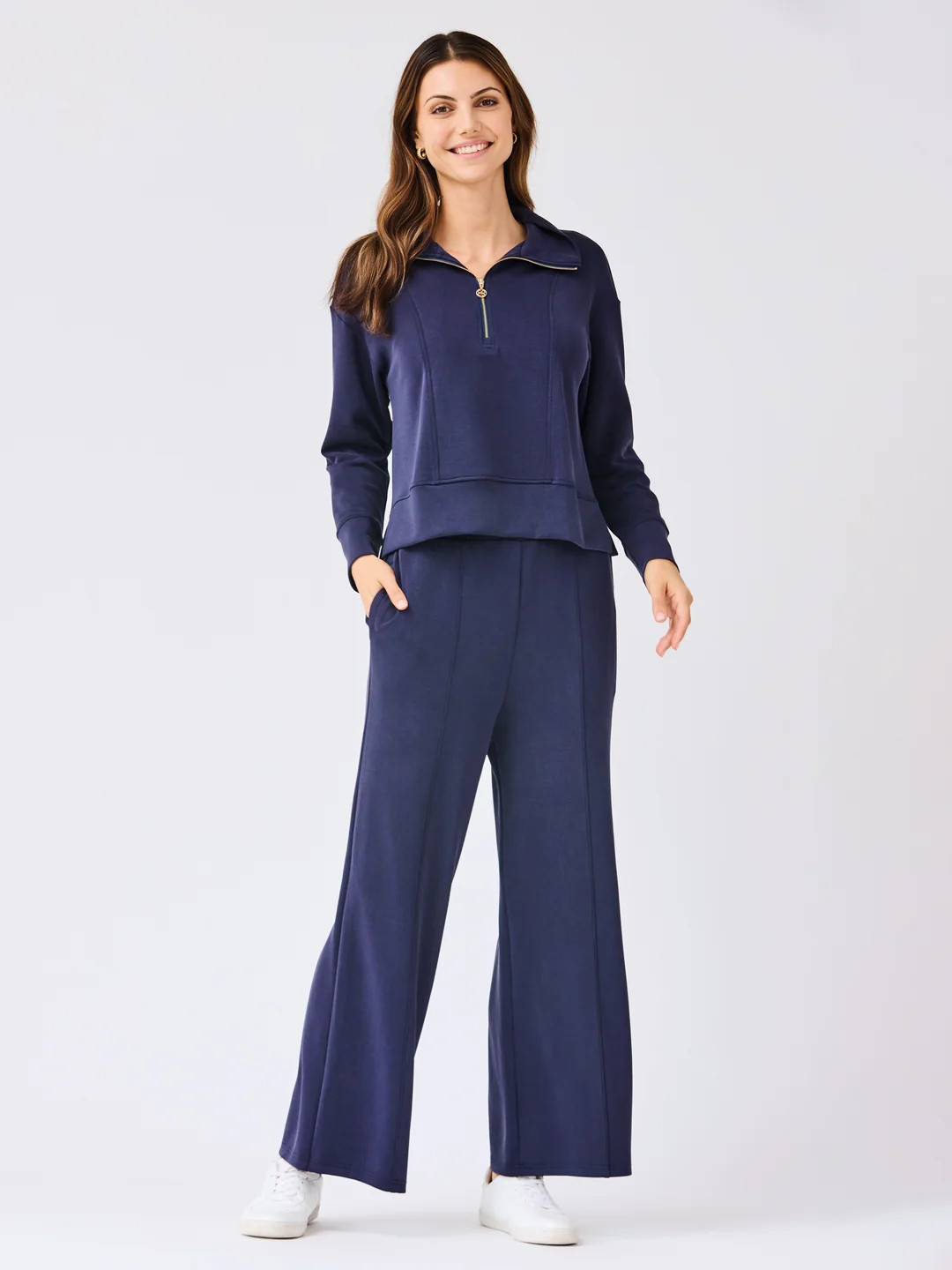 Payton Full-Length Pants | Navy | Mary Square