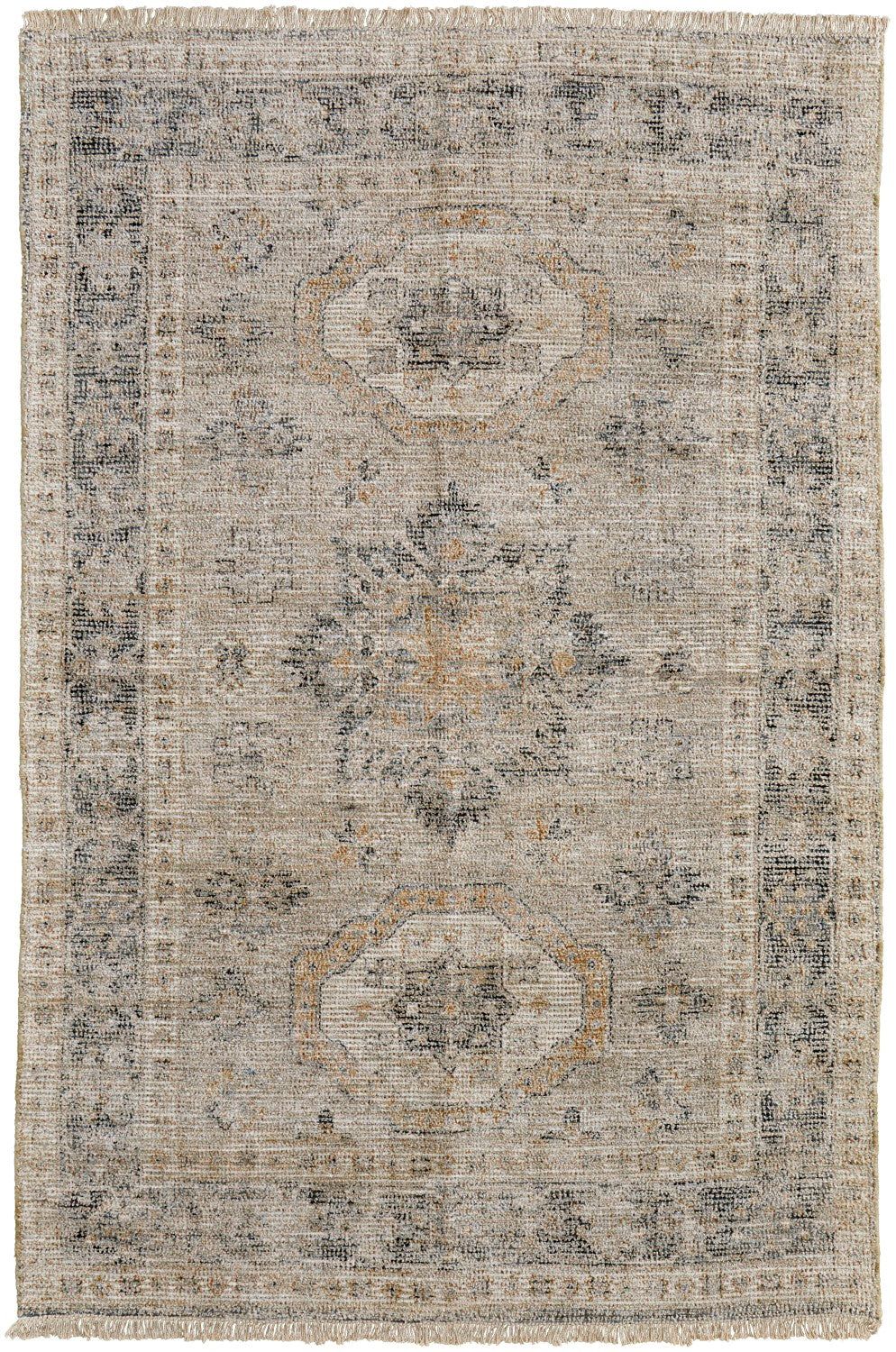 Ramey Hand Woven Tan and Gray Rug by BD Fine | Burke Decor