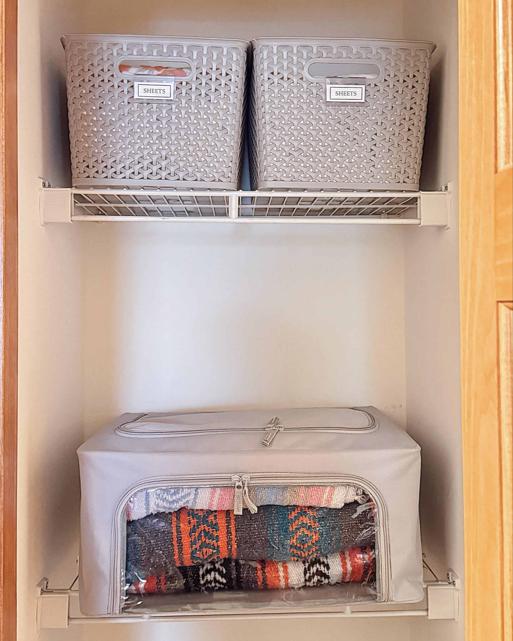 Same closet — completely different feel 🙌🏼
Decluttering and binning sheet sets and blankets turned this hallway linen closet into a functional, easy-to-maintain space… with room for additional storage!

#LTKHome #LTKFindsUnder50 #LTKmomlife