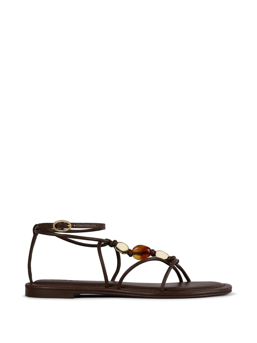 Ba&Sh Caya bead-embellished Strappy Sandals | Brown | FARFETCH UK | Farfetch Global
