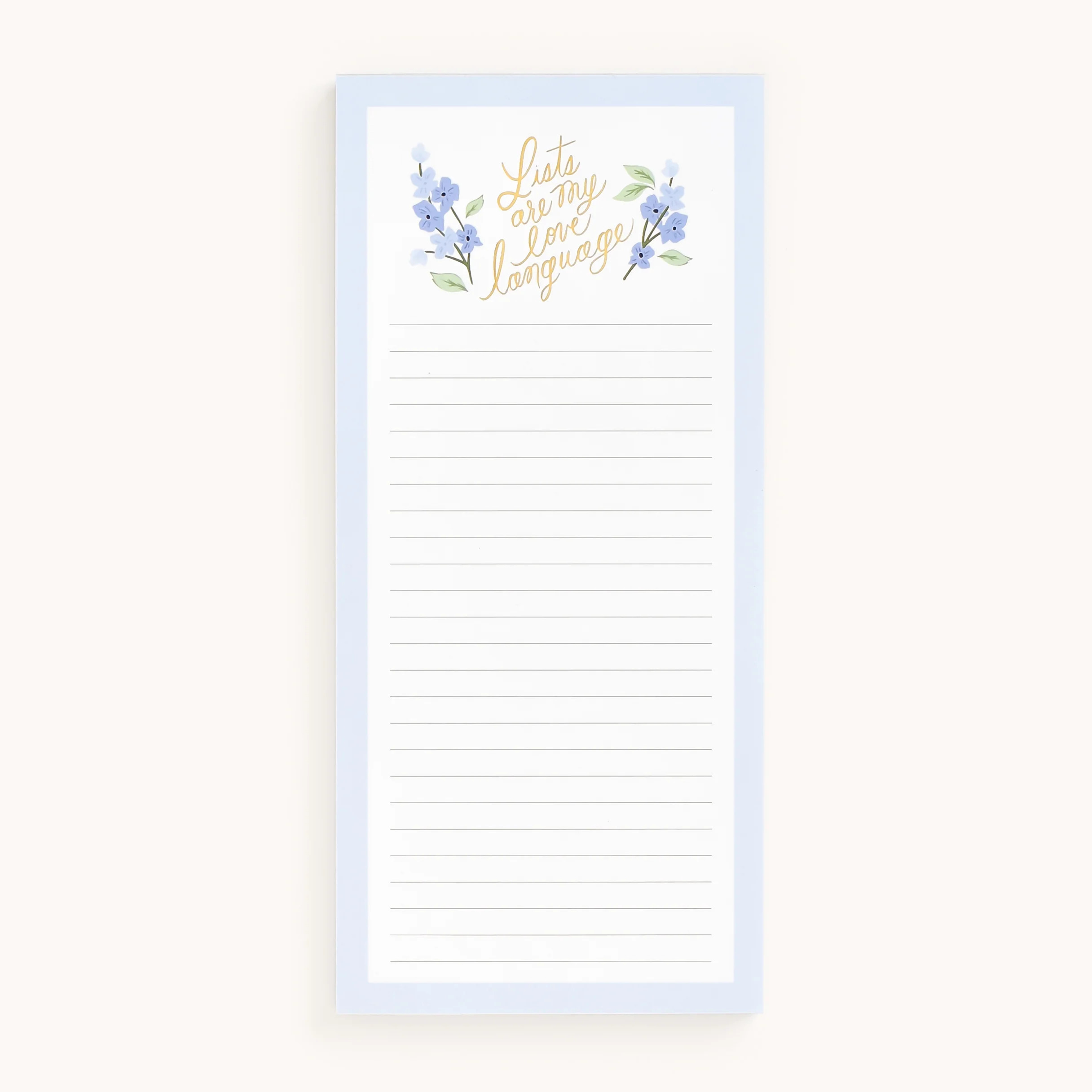 Tall Notepad, Lists Are My Love Language | Simplified