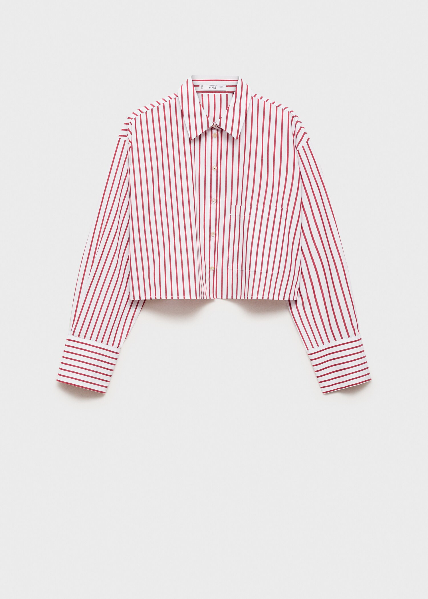 Striped cropped shirt - Woman | MANGO United Kingdom | MANGO (UK)