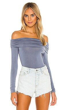 Lovers and Friends Galatea Bodysuit in Slate Blue from Revolve.com | Revolve Clothing (Global)