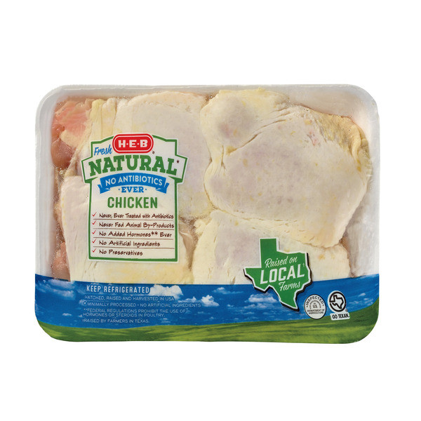 H-E-B Natural Chicken Thighs | Instacart