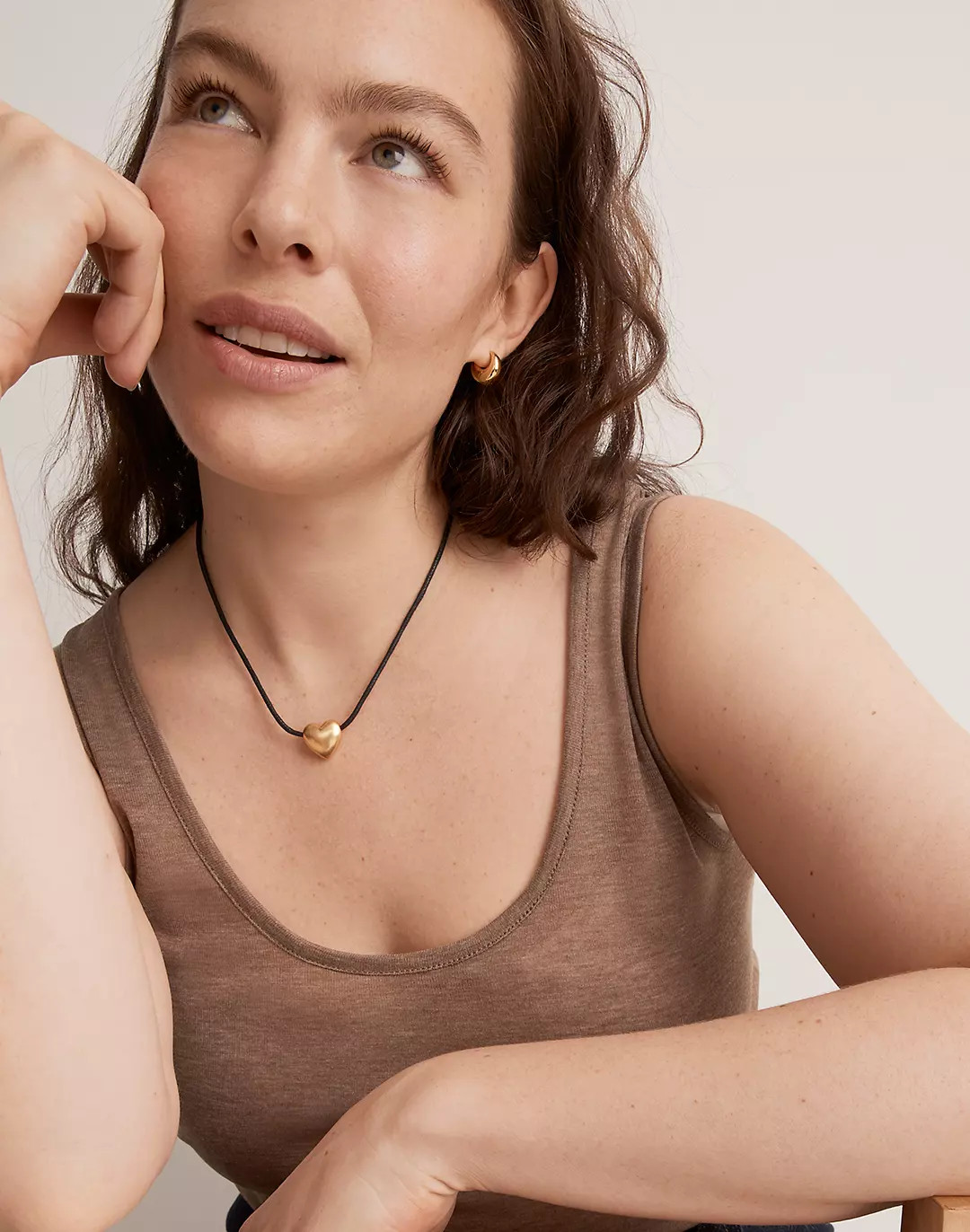 Puffy Heart Cord Choker Necklace | Madewell