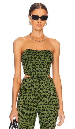 Seraphina Corset in Black & Green | Revolve Clothing (Global)