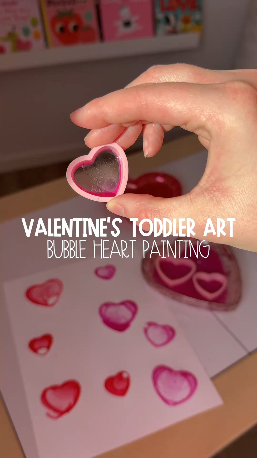 Bubble Heart Painting ❤️🫧
An easy Valentine’s Day toddler art activity using paint, dish soap, and heart-shaped cookie cutters. I mixed paint with a little dish soap and water to create bubble paint, then let my toddler dip and stamp hearts while popping the bubbles.

Such a fun Valentine’s art activity for toddlers that supports fine motor skills and sensory play. Perfect for at-home learning, toddler crafts, and Valentine’s Day activities for kids.

#LTKKids #LTKSeasonal #LTKValentine