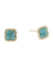 Gold Turquoise Mallory Stud Earrings | TJ Maxx