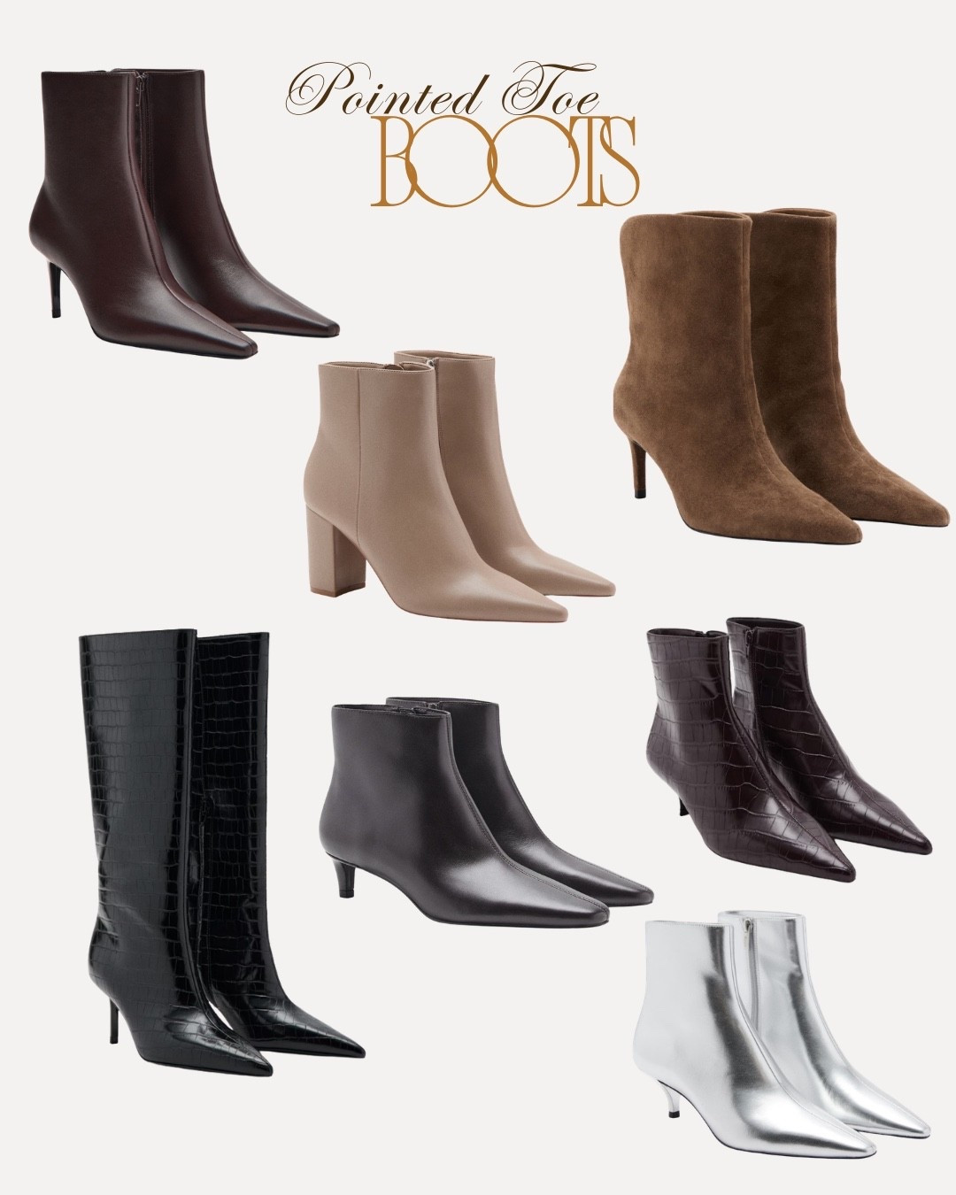 Pointed toe boots on a budget 

#LTKWorkwear #LTKootd #LTKSaleAlert