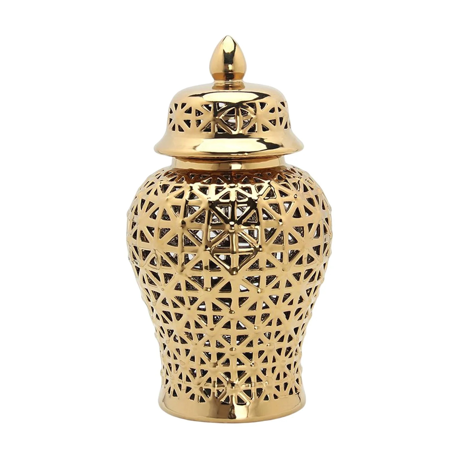 Porcelain Hollow Ginger Jar with Lid Temple Jar Organizer Office Ornaments Decorative Home Decora... | Walmart (US)