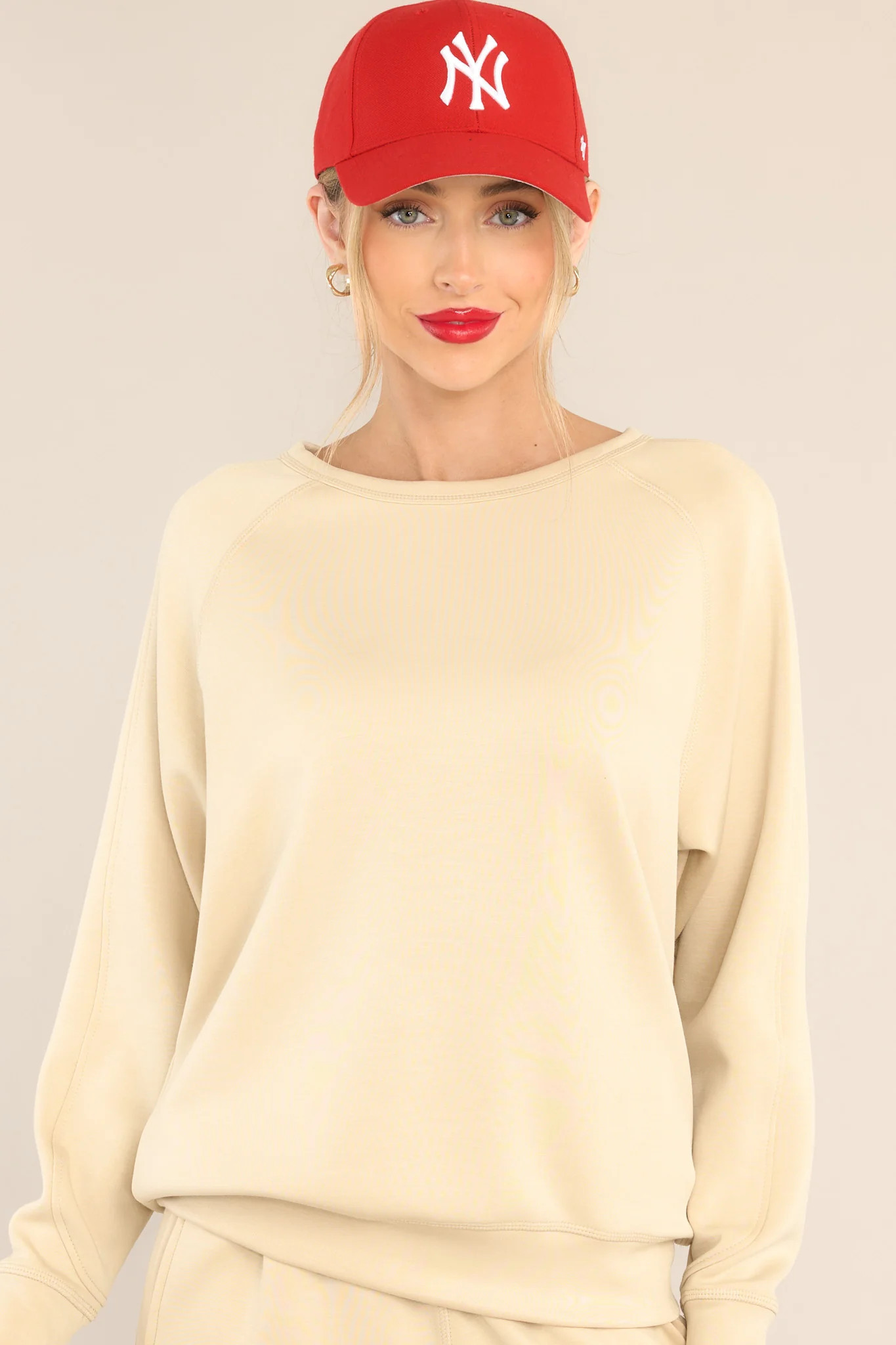 Original Squad Natural Beige Pullover Sweatshirt | Red Dress 