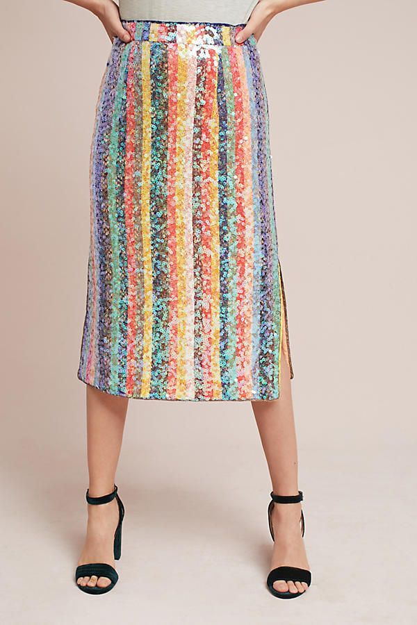 Sequined Palette Midi Skirt | Anthropologie (US)