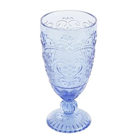 The Pioneer Woman Amelia 4-Piece 14.7-Ounce Goblet Set, Blue | Walmart (US)