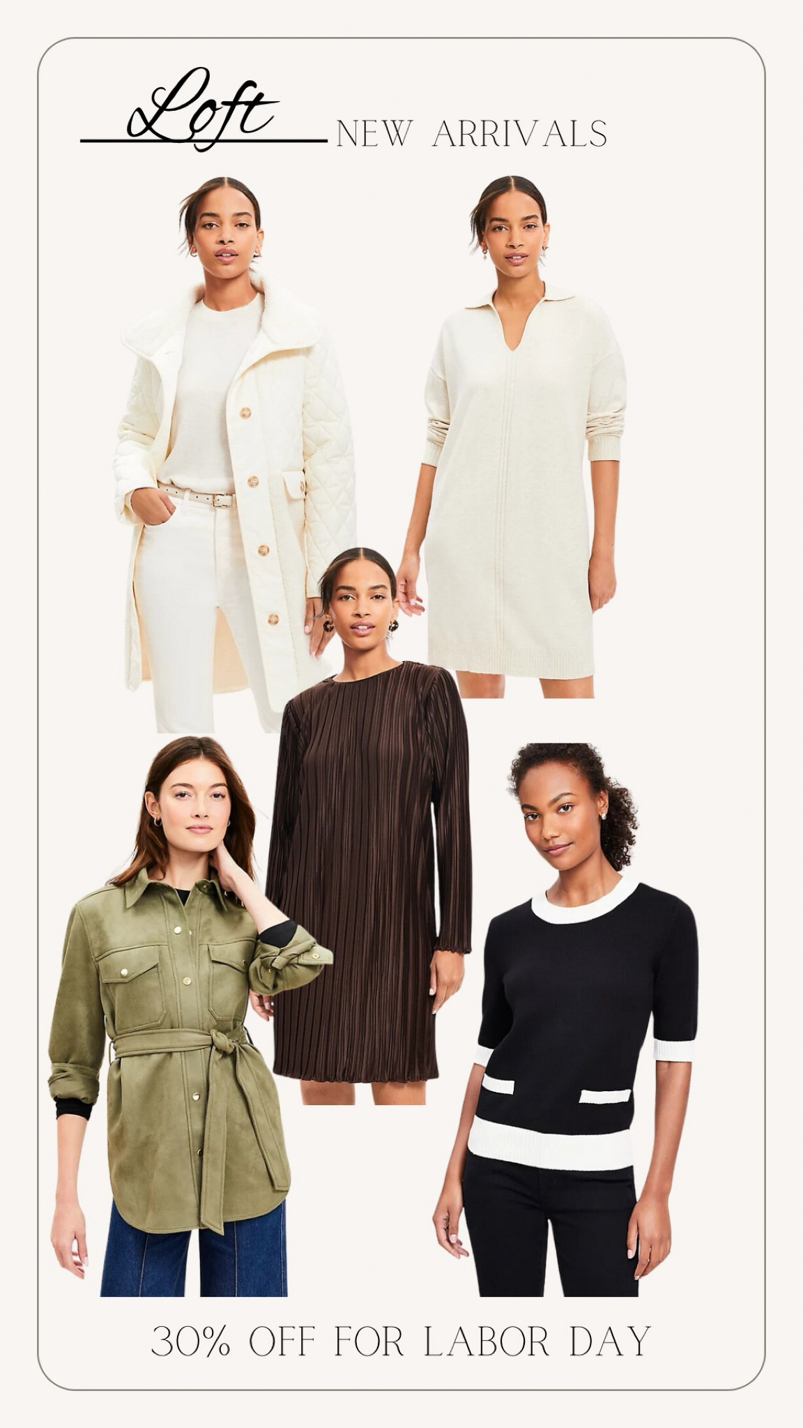 Fall outfits from Loft! I love the sweater dress with knee high boots.

Dresses. Fall outfit. Fall dresses. Sweater dress. Fall coat. Jacket. Sweater 

#LTKSaleAlert