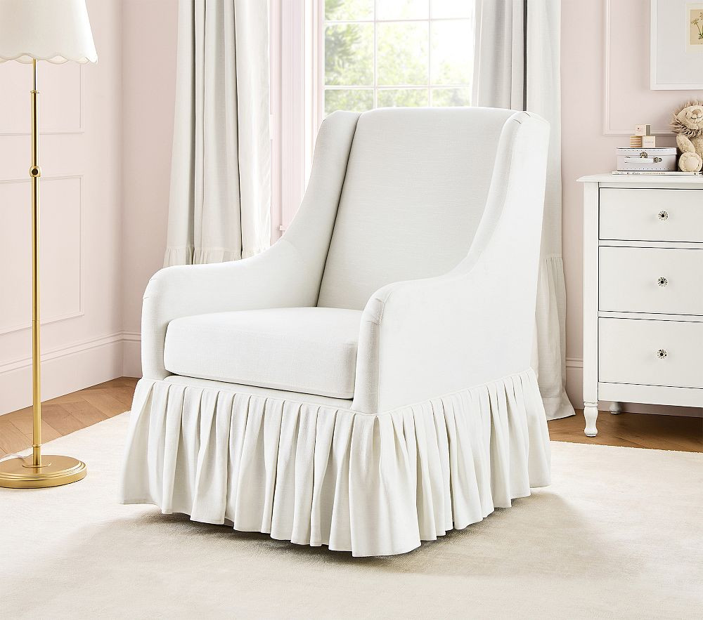 Merced Skirted Swivel Glider | Pottery Barn Kids