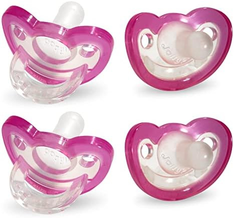 RaZbaby Jollypop Pacifier for Babies 3 Months and Up, USA Made, Natural Shaped Orthodontic Binky,... | Amazon (US)