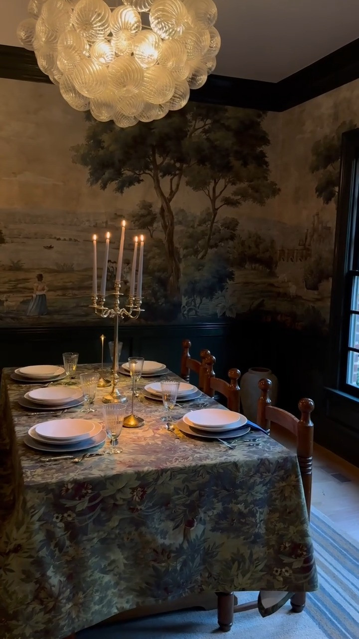 Pt 7 - We're turning our study into a dining room for Thanksgiving! I used a lot of what I had plus this beautiful new tablecloth 😍 Final look to come! Linked everything for you here 🤎 

 

#LTKHoliday #LTKHome #LTKParties